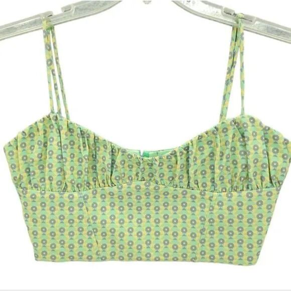 Zara Floral Corset Top W/ Adjustable Straps MED - Picture 1 of 5